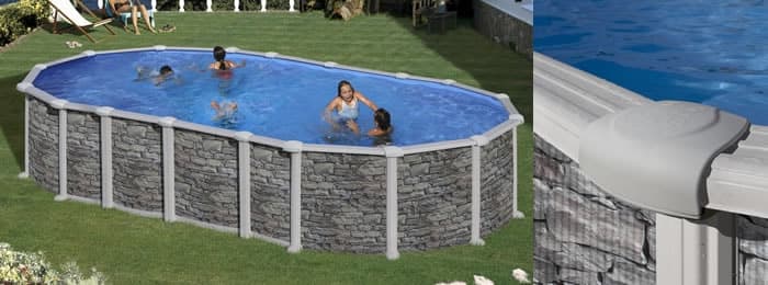 Bazény Gre Santorini, ty nejlepší s dekórem kamene bez opěr  Bazény Gre Santorini