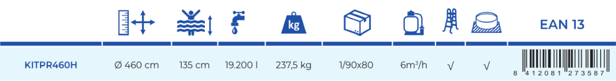 Bazén Gre Fúze 460x135 KITPR460H