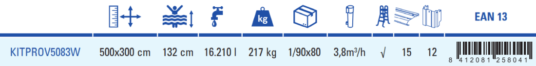 Bazén Gre Maldivas 500x300x132 KITPROV5083W
