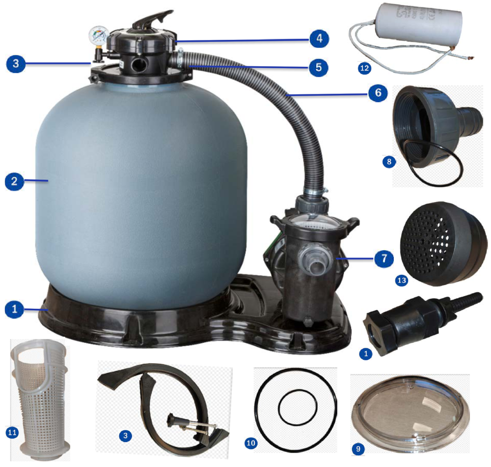 Náhradní Díly Pískové Filtrace FS500