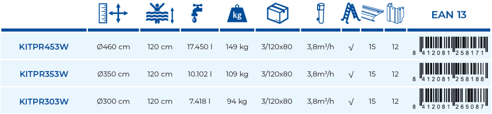 Bazén Gre Sicílie 350x120 KITPR353W