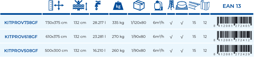 Bazén Gre Granada 610x375x132 KITPROV618GF