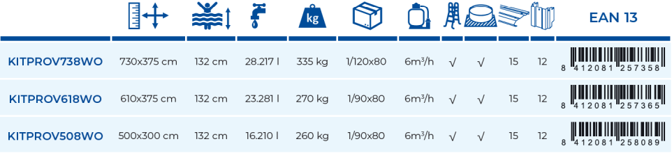 Bazén Gre Mauritius 610x375x132 KITPROV618WO